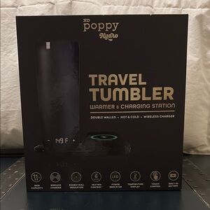 XO Poppy Hydro Travel Tumbler with Warmer & Charging Station